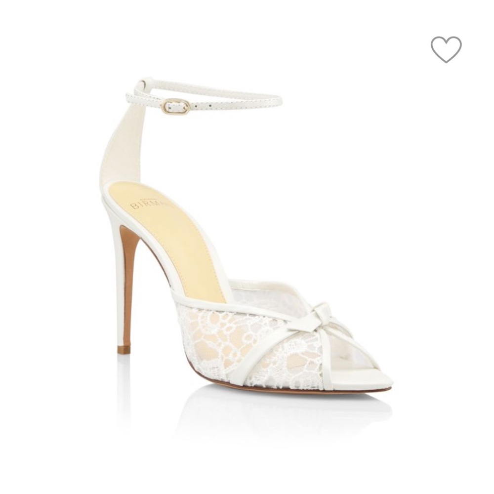 Alexandre Birman white lace heels size 40